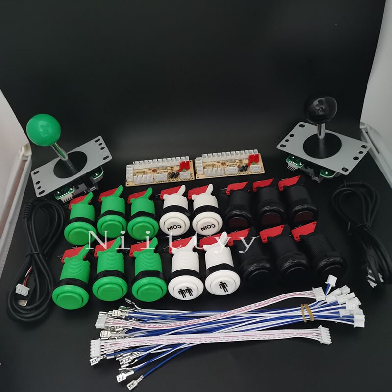 2 Player Arcade DIY Parts Kit 4/8 Way SANWA Joystick American Style Push Button Micro Switch Zero delay For PC Raspberry pi