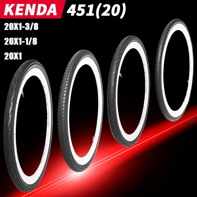 Kenda 451 pneu de bicicleta bmx, pneus de bicicleta dobrável 20*1 1-8 / 20*1 3-8 8