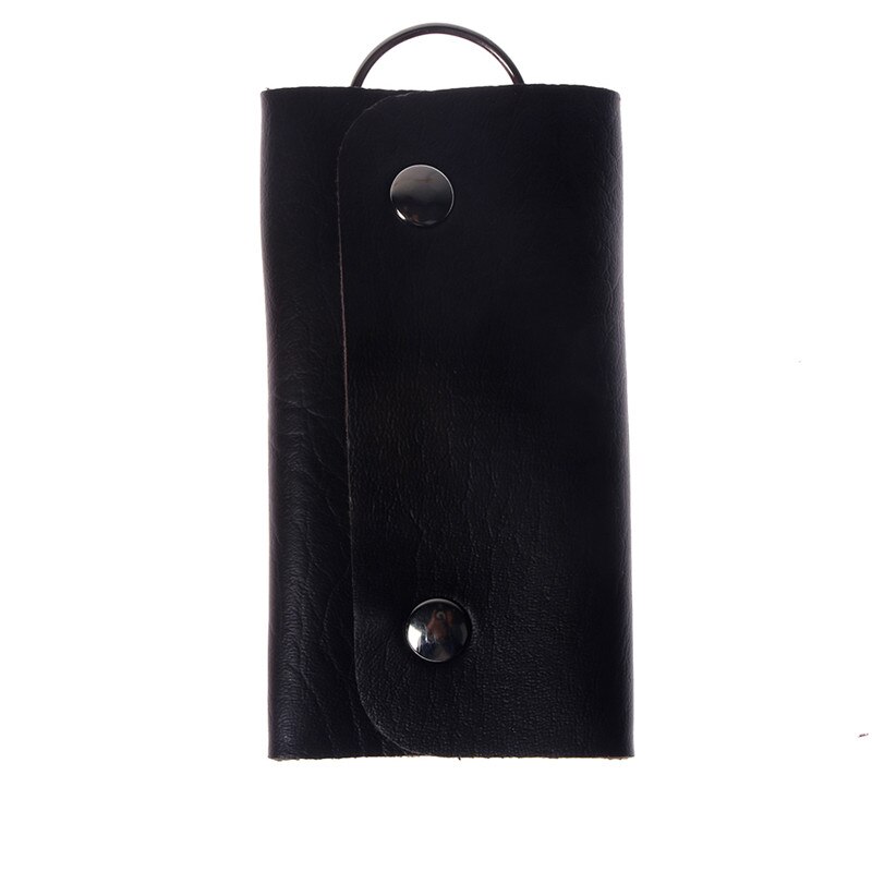 ISKYBOB nouveauté hommes femmes en cuir PU porte-clés porte-clés organisateur sacoche pochette étui porte-clés portefeuille accessoires de voyage: Brown