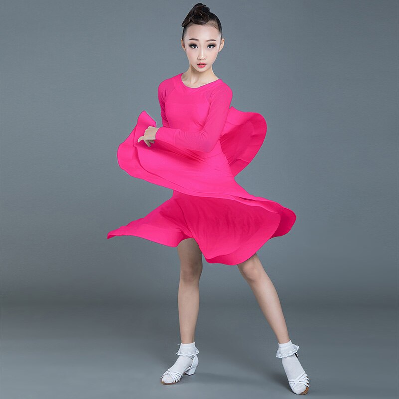Robe de danse latine pour filles, tenue de salon, Costume de compétition, vêtements de danse pour enfants SL2328,
