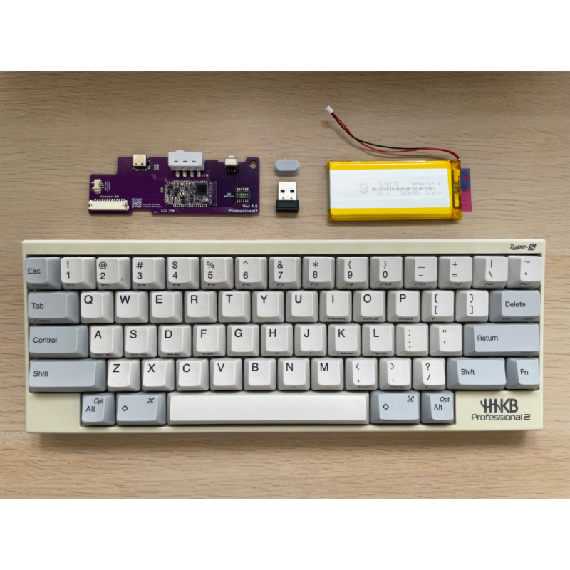 HHKB-Kit inalámbrico multimodo, teclado capacitivo personalizado, con cable, Bluetooth, 2,4G, Control inalámbrico, receptor de batería, jugadores DIY