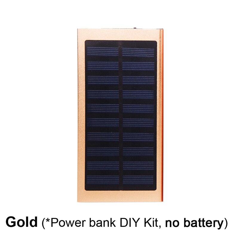 1 stück leeres solar-powerbank-gehäuse, powerbank-abdeckung, diy-powerbank-box, dual-usb-kit (ohne batterie)