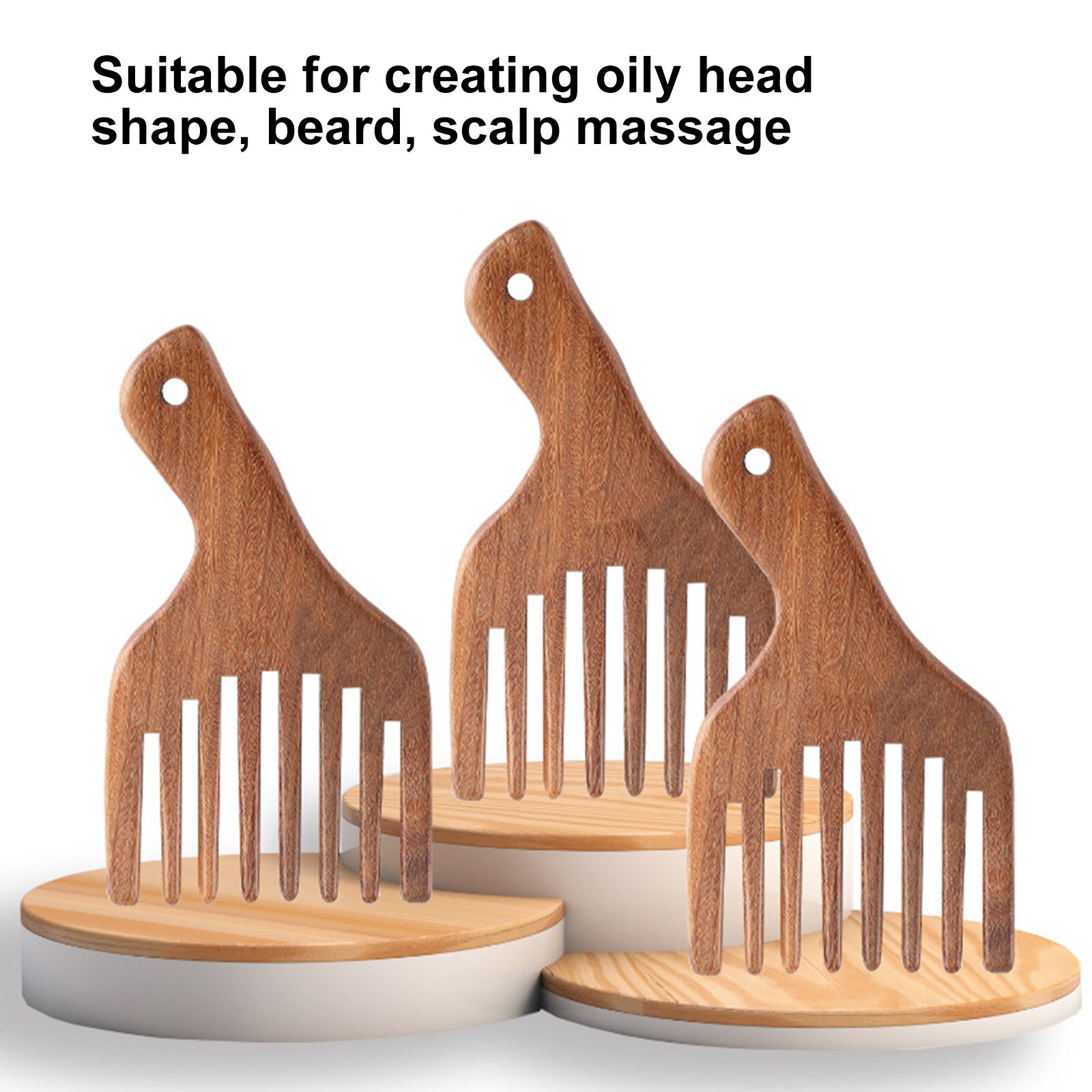 Peine de madera para masaje del cuero cabelludo, cepillo para pelo largo, peine de madera para recoger el pelo, herramienta de estilismo, 1 unidad