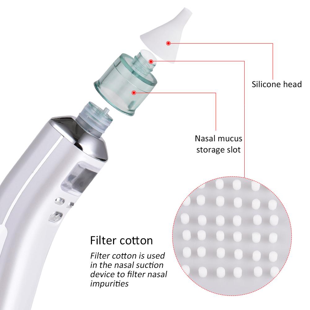 200 stk baby nasal aspirator filter bomuld nasal suge enhed tilbehør engangs filter bomuld næse renere