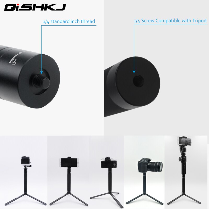 Extensión varilla de palo de polo para OSMO Mobile 2/Zhiyun suave Q 4/ Insta 360 X/OSMO acción/Gopro/OSMO bolsillo cardán Accesorios