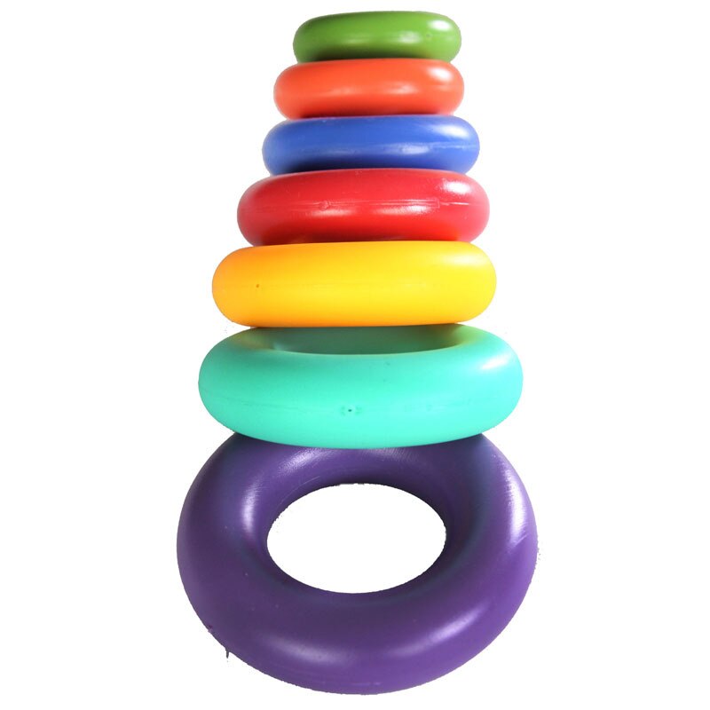 Baby Speelgoed 7 Stuks Kinderen Spelen Ringen Cognitieve Multicolor En Geluid Leren En Onderwijs Speelgoed Regenboog Beentje Muziek Ring