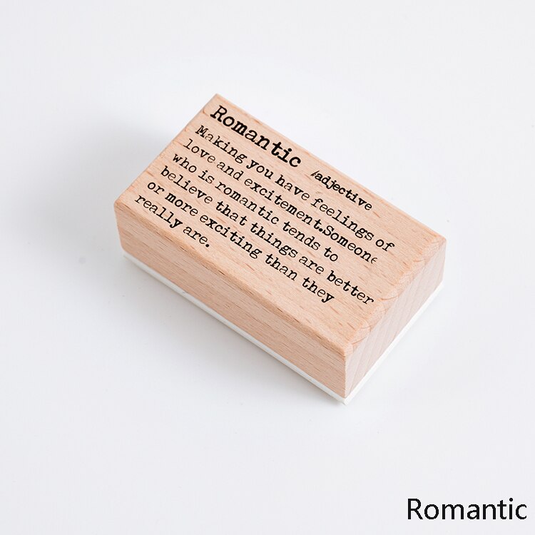 Vintage anglais dictionnaire série bois timbre bricolage bois caoutchouc timbres pour Scrapbooking papeterie Scrapbooking Standard timbre: 9