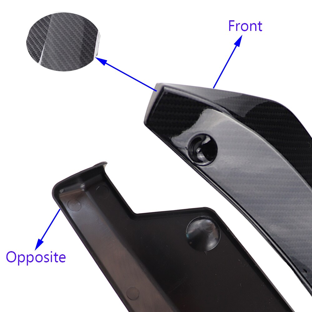 Lame de pare-choc arrière universelle pour voiture, diffuseur de pare-chocs arrière, protection contre les rayures, aileron latéral, enveloppe de lèvre arrière noire, séparateurs d'angle, modifiti
