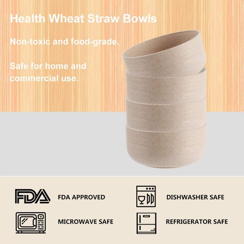 Unbreakable Cereal Bowls, Wheat Straw Bowls- 3 oz.for One Bowl (4 Pieces) L5YE