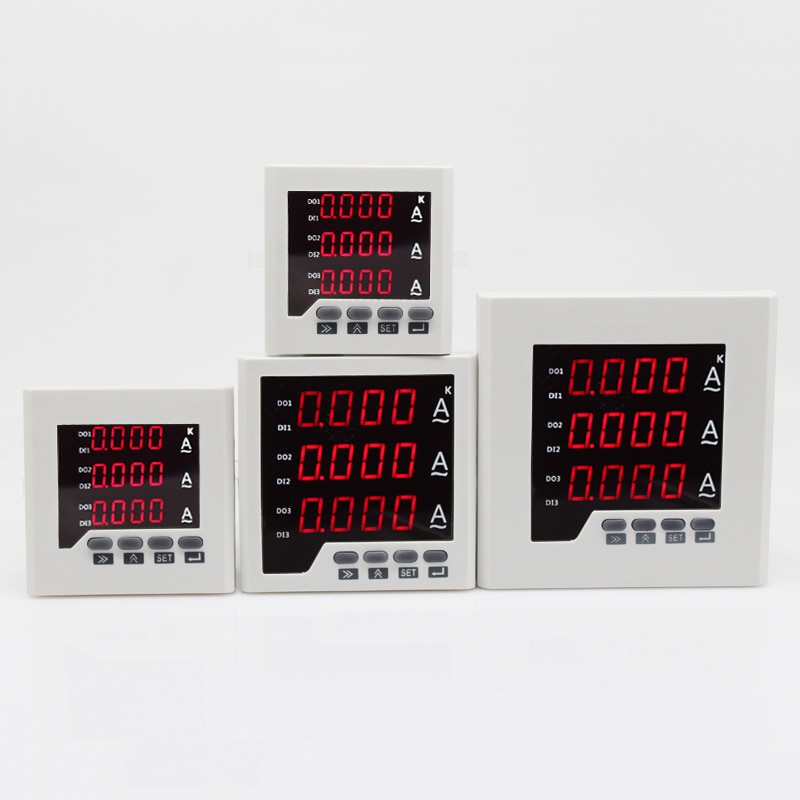 Digital display 3 phase ampere panel meter three phase current meter