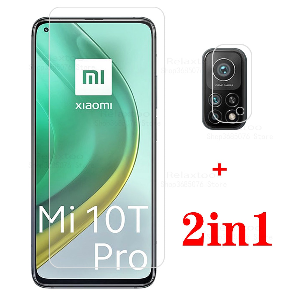 2in1 vetro temperato per xiaomi 10 t pro protezione dello schermo per xiaomi mi dell'obiettivo di macchina fotografica 10 t 10tpro 5G xiaomi10t pro vetro di protezione