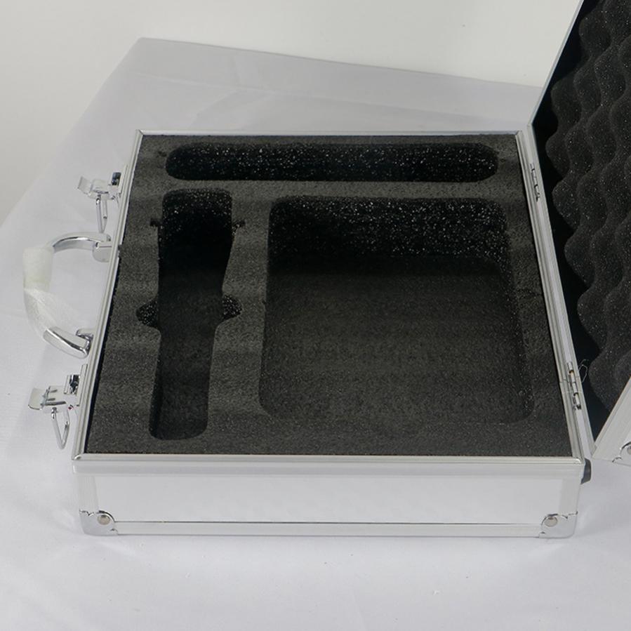Sound Card Microphone Aluminum Box Storage Box Mic Storage Sponge Box Silver Metal Suitcase Hard Case Live Equipment Toolbox