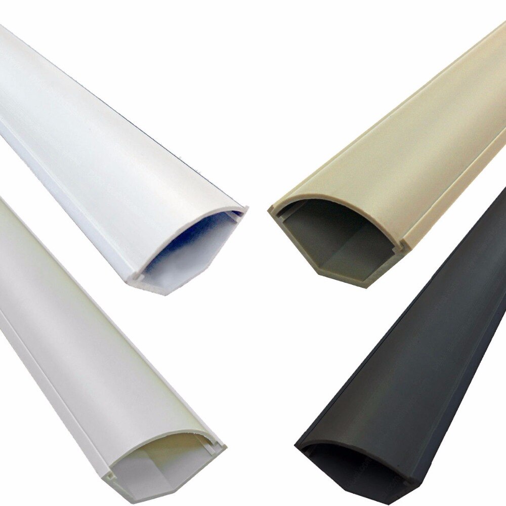 Electriduct PVC Adhesive Wire Cable Raceway – 5 Foot Stick, White