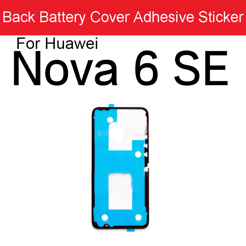 Back Battery Housing Cover Sticker Adhesive Glue Tape For Huawei Nova 2S 3 3E 3i 4 4E 5 5i 5T 5Z 6 7 Pro 6 7SE Replacement Parts: Brown