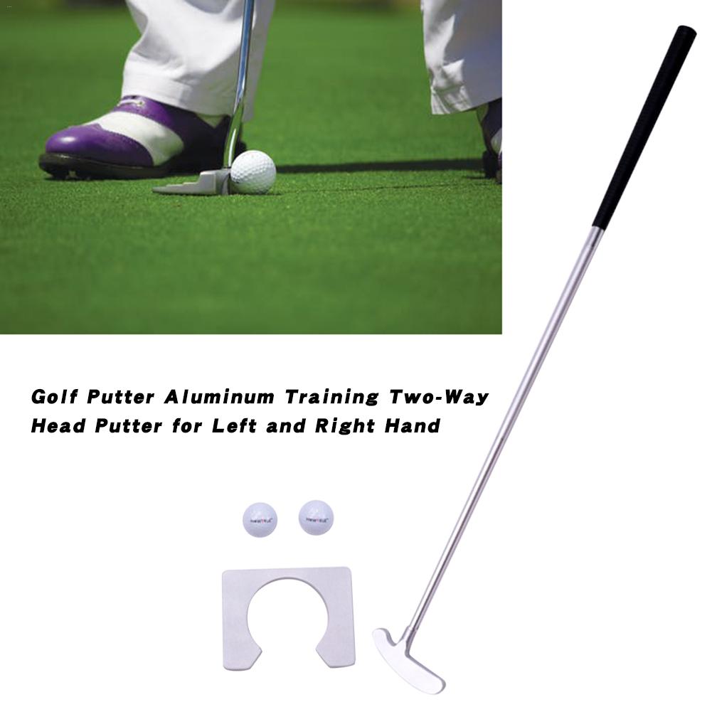 Golfputter aluminium training putter met twee richtingen voor links-rechtshandige golf oefenstok golf trainingsaccessoires unisex putter