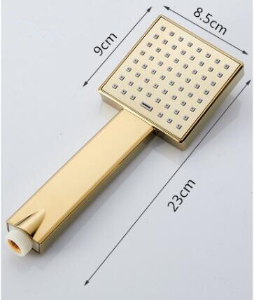 Gold hand shower bathroom golden handhold water saving shower gold bidet shower head bathroom golden hand shower: WHITE