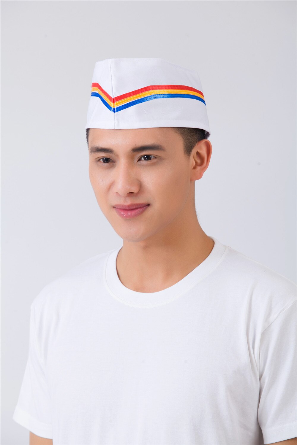 Sombrero de Estilo marinero para hombre y mujer, gorro plano transpirable para restaurante, Hotel, cocina, Catering, Sushi, sombreros de cocinero, gorros de Ropa de Trabajo, accesorios: MULTI