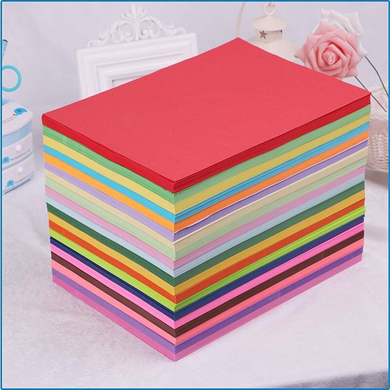 A4 Kopie Papier Geschäft Papier drucken Dokument 100 blätter Hinweis Papier Doppelseitige Farbe Handwerk Origami Mehrere Farben Optional