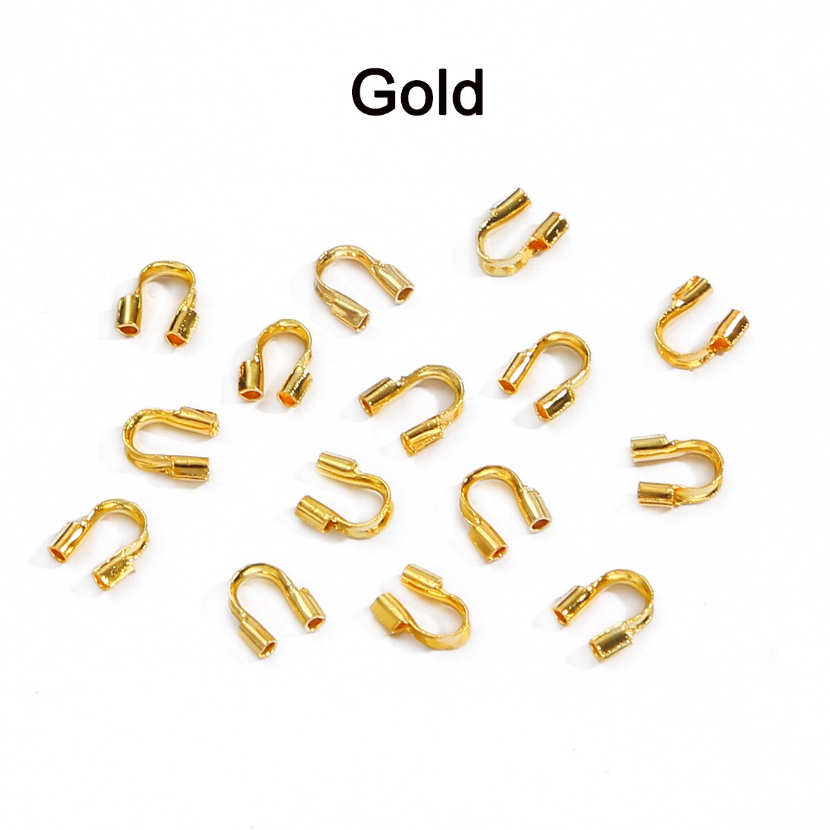 100 Stks/partij 4X4Mm Draad Protectors Wire Guard Guardian Protectors Loops U-vorm Accessoires Sluitingen Connector Voor Sieraden maken