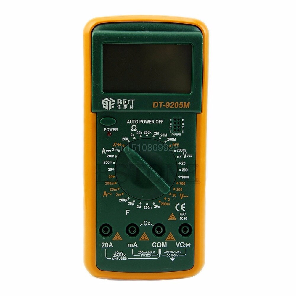 Yleismittari  dt9205m lcd digitaalinen yleismittari volttimittari ohmimittari ampeerimittari kapasitanssitesteri