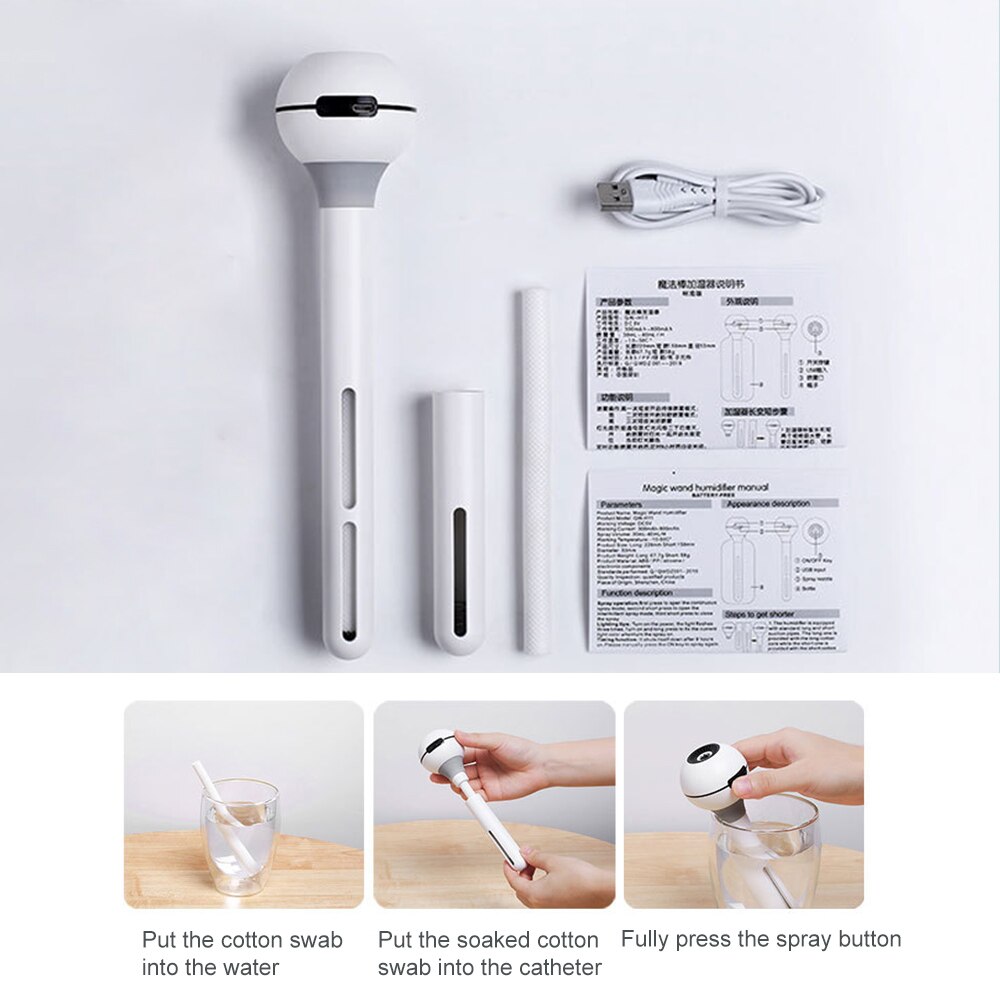 Humidifier Portable Ultrasonic Mist Maker Aroma Diffuser Adjustable Height Donut For Home Office Air Humidifiers USB