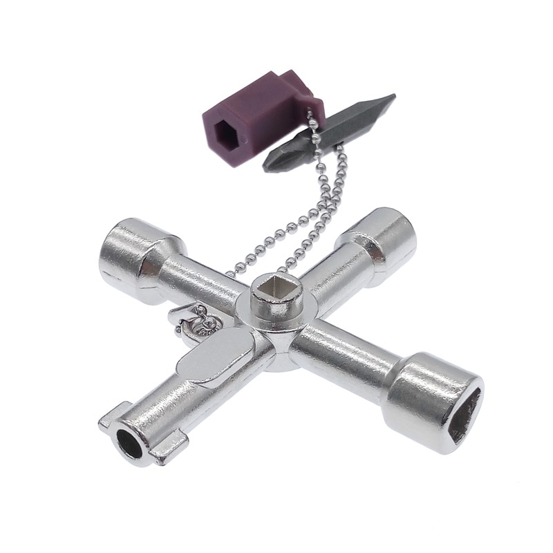 Universal Cross KEY electrical cabinet key Triangle 5 in 1 Train Electrical Elevator Cabinet Valve Alloy Triangle Square