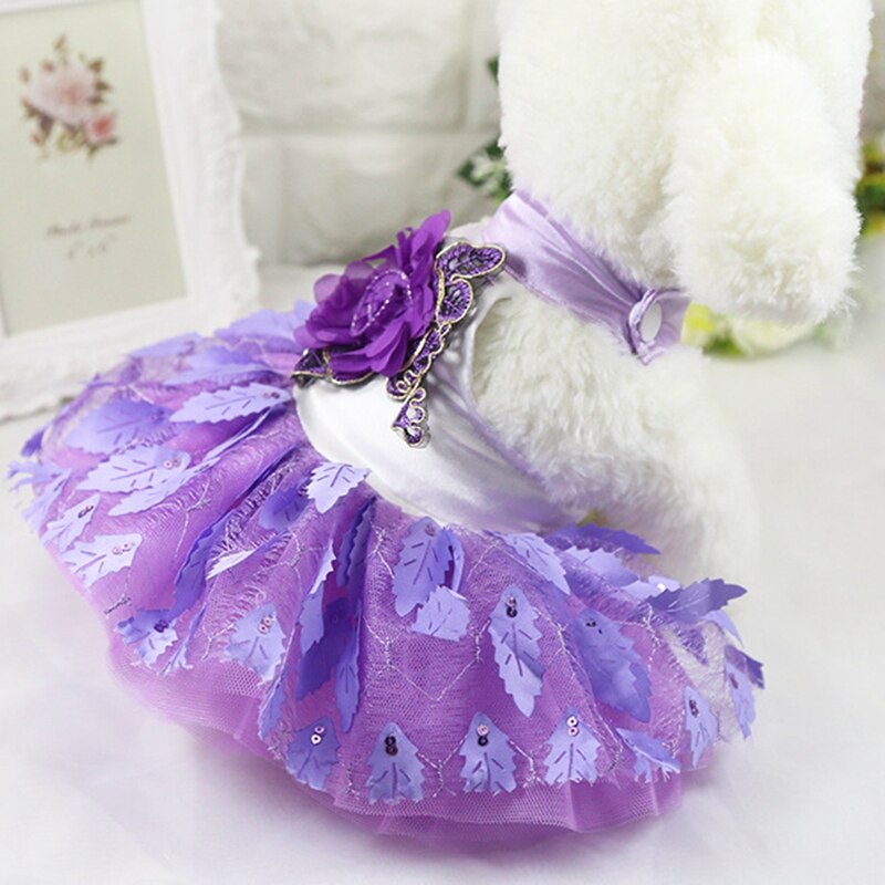Ropa para perros pequeños, vestido para perros de princesa dulce, primavera-verano, encaje para cachorros pequeños, princesa Chihuahua