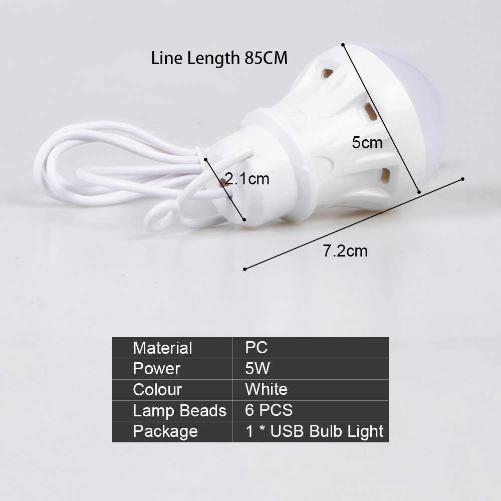 Bærbar campinglampe 3w/5w/7w 5v usb mini magnetisk lampe led natlampe til pc/notebook usb-grænseflade campingtur