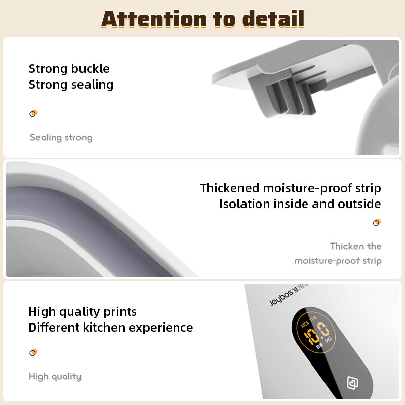 Joybos hermetyczny pojemnik robić przechowywania żywności 5L/10L plastikowa kuchnia lodówka turystyczna zbiornik wieloziarnisty przezroczysty uszczelniony puszka