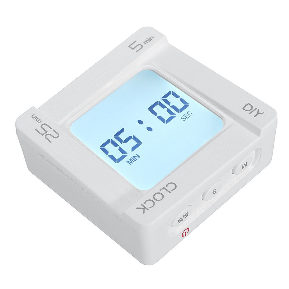 LED Alarm Clock Digital Flip Vibration Reminder Countdown Timer Snooze Time Adjustable Bedside Kitchen Desktop Timer Supplies