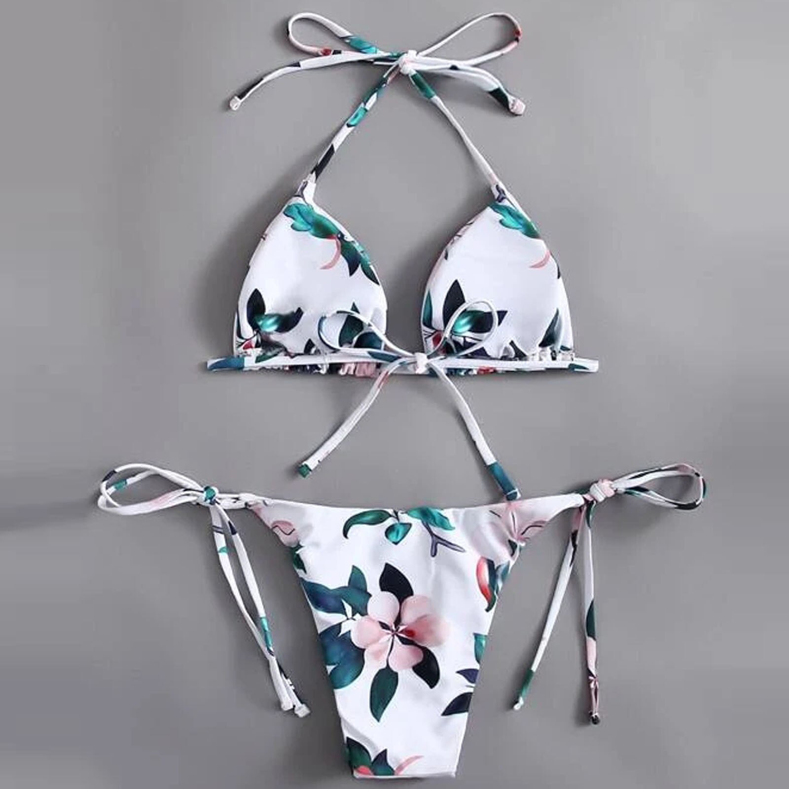 Dames Sexy Leaf Print Split Badpak Купальник Женский Купальник Купальники Женские Bikini Set Badmode Vrouwen Раздельный