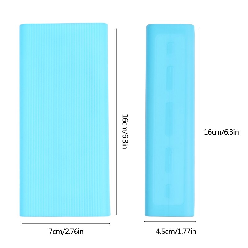 Powerbank caso protetor de silicone capa para xiaomi power bank 30000mah pele escudo manga protetor capa