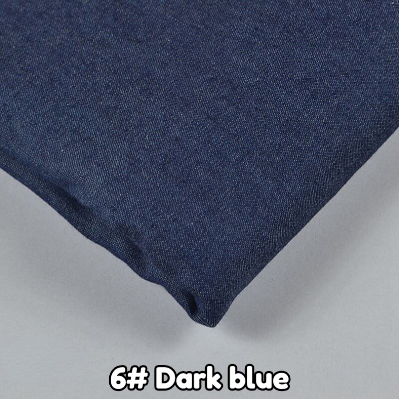 Denim Stof Licht En Ademend Dunne Katoenen Denim Stof Voor Jeans T-shirt Jurk En Tassen 45X14 5 Cm/st TJ4512-1: 6 dark blue