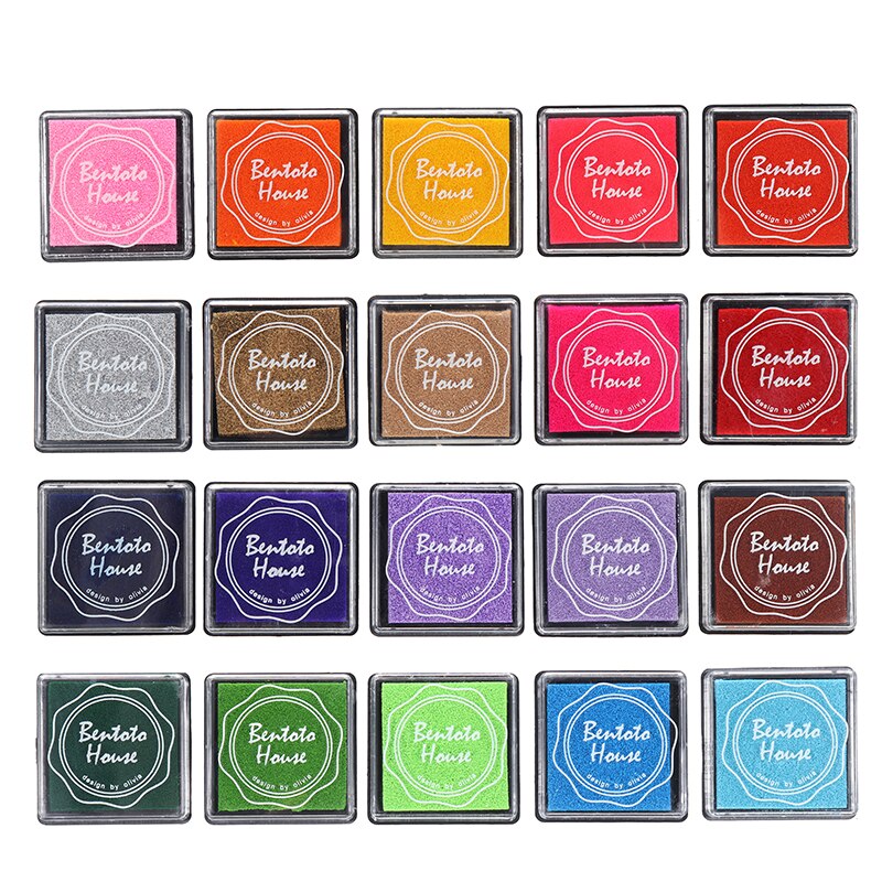 20pcs Colorful Giant Paint Ink Pads Scrapbooking Kids Finger Painting Craft School Supplies For Finger Print Art