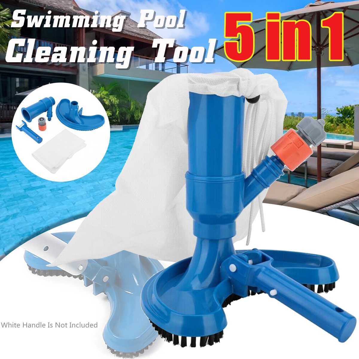 Mini Jet Swimming Pool Vacuum Cleaner Floating Objects Suction Fountain Pond Head Vacuum Brush Cleaner Cleaning Tools