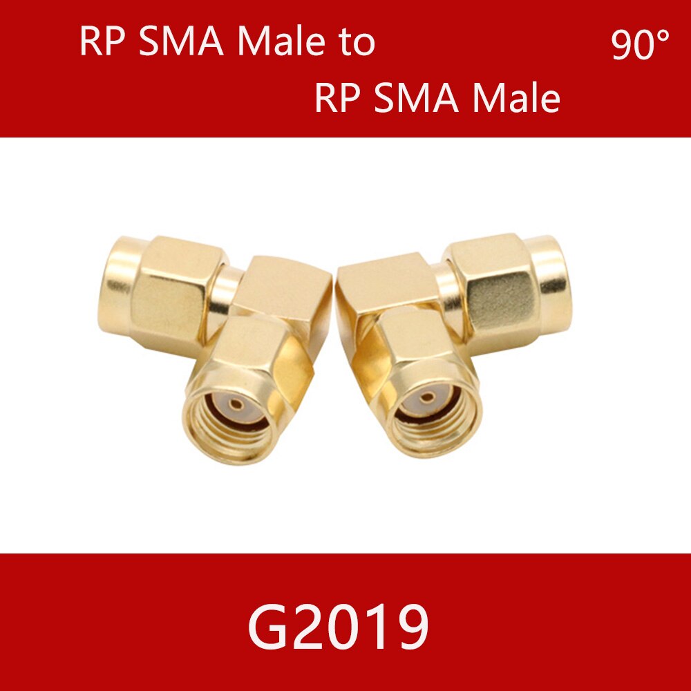 Conector SMA a SMA macho hembra RP SMA a SMA macho RPSMA, convertidor de adaptador RF de 3 vías de ángulo recto: G2019