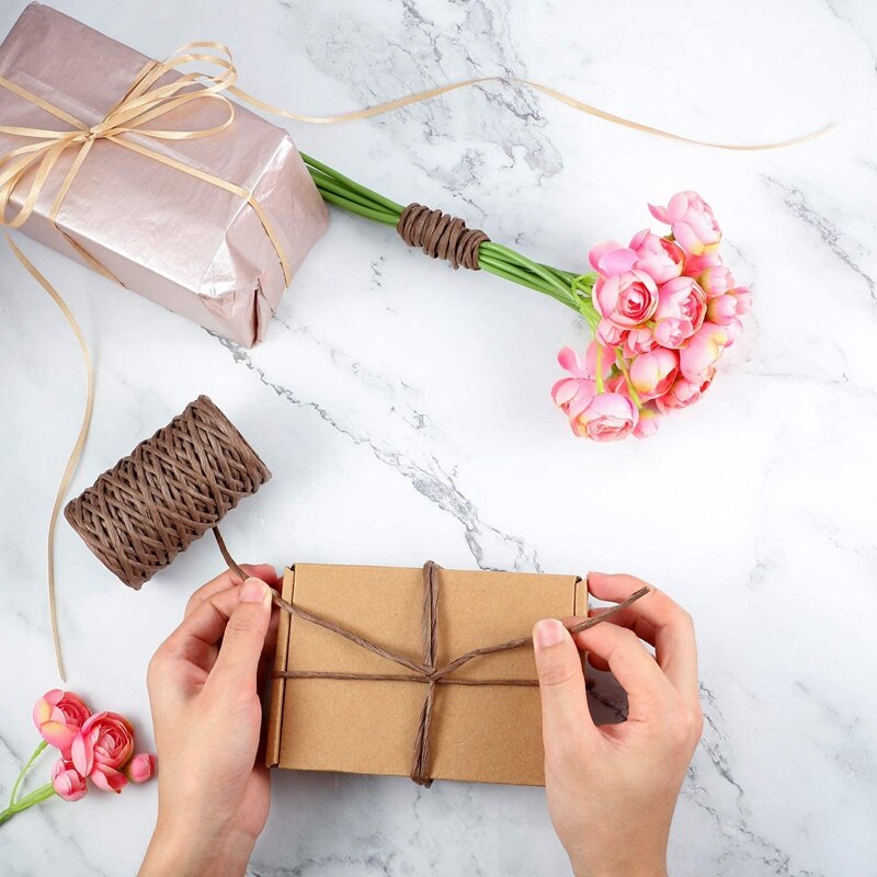 4 Rolls 2mm 50 Yards Floral Wire Vine Wire Bind Wire Rustic Craft Wire Wrapping Wire for Flower Bouquets