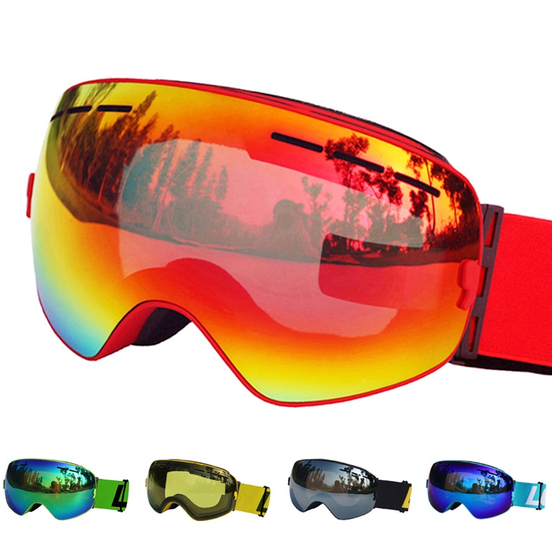 Locle sfæriske skibriller antidugg doble lag  uv400 store skimaske snowboardbriller skibriller briller