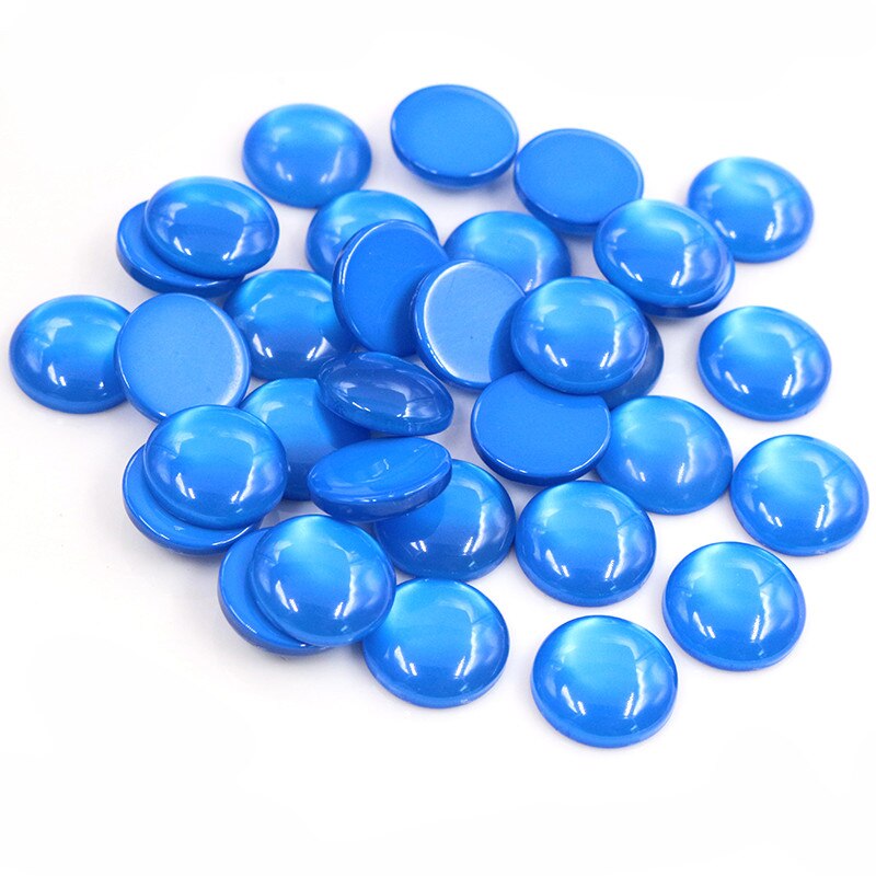 Nueva 40 Uds 12mm camafeo de resina con parte posterior plana de colores mezclados: G6-29