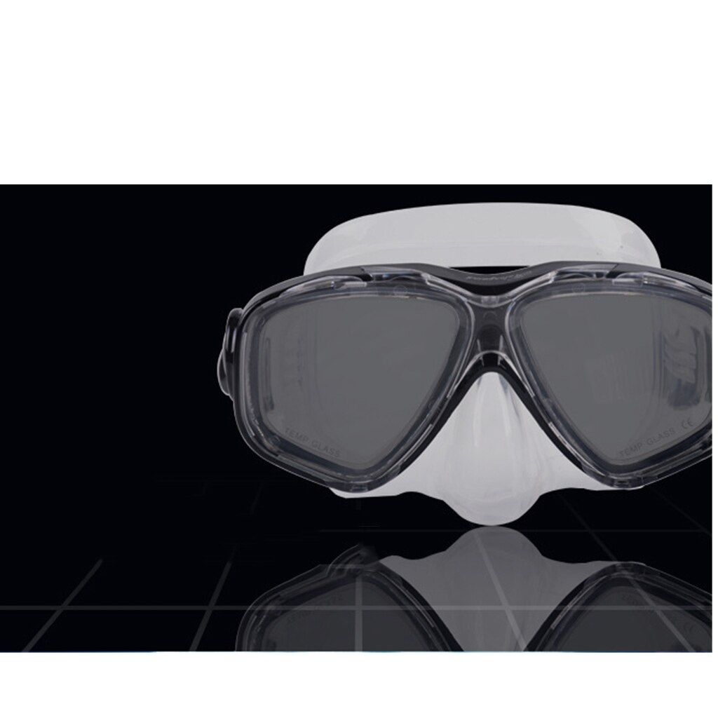 Siliconen Duikbril Gehard Glas Lens Wide View Voor Duiken, Snorkelen, Freediving, Zwemmen-Blauw, zwart, Geel, Roze