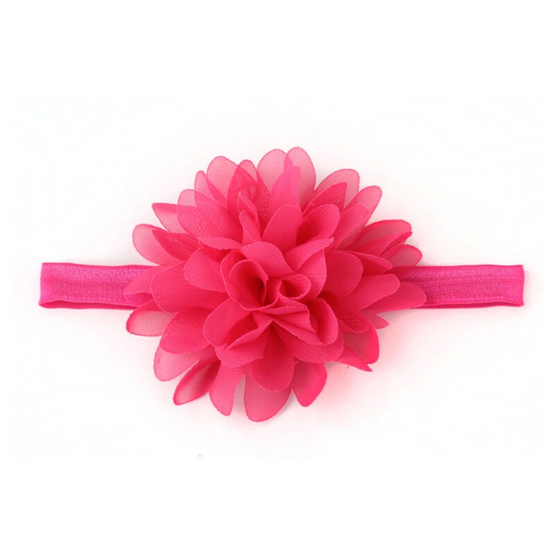 Schattige Baby Meisje Hoofdbanden Leuke Bloem Haarband Baby Tulband Elastische Baby Haaraccessoires Haarband: style 2 rose red