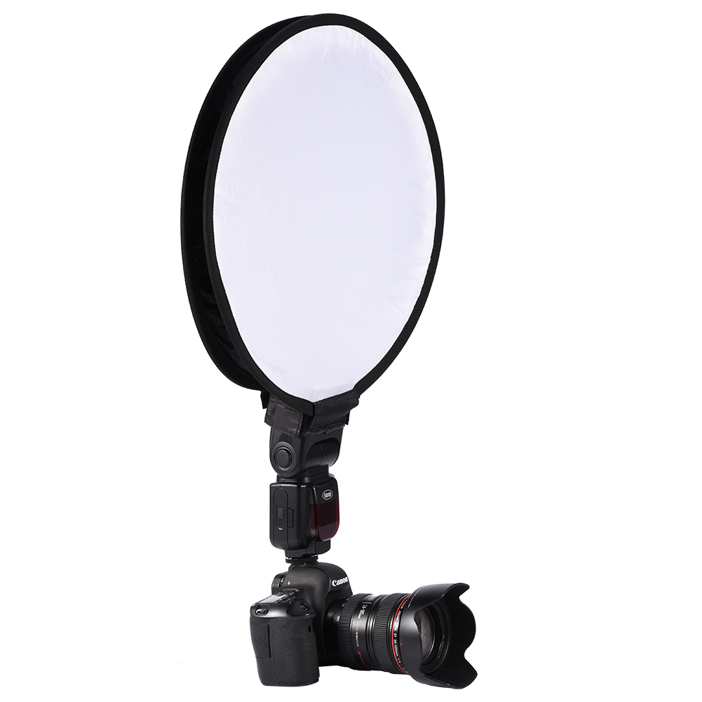 Merkki pyöreä softbox kannettava mini kauneuslautanen speedlite salama diffuusori softbox kameratarvikkeet