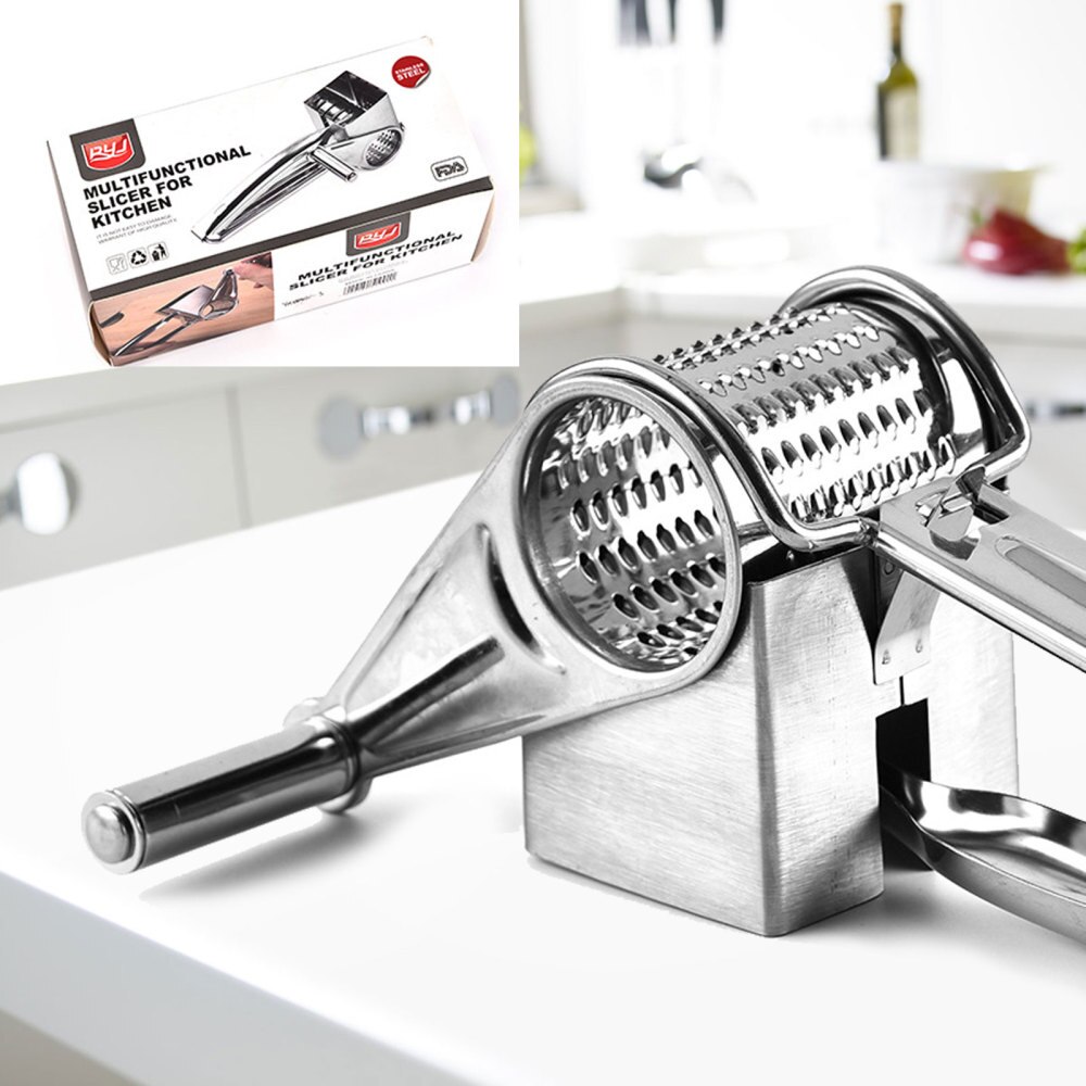 Rallador rotatorio para queso, cuchillo de mantequilla multifunción, acero inoxidable, rebanador de queso, herramientas, cuchilla para queso Ralador, Chopper, herramienta de cocina