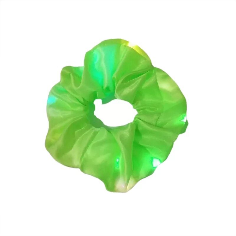 Led självlysande tjocktarm hårring nät rött huvud rep bar bungee hår rep koreanska enkelt gummiband håraccessoarer: 3
