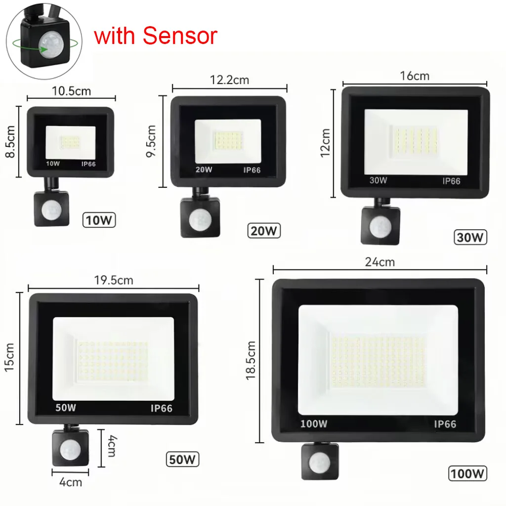 LED projecteur extérieur étanche réflecteur projecteur LED projecteur pour rue jardin Garage applique murale 100W 50W 30W 20W 10W: blanc chaud / 30W