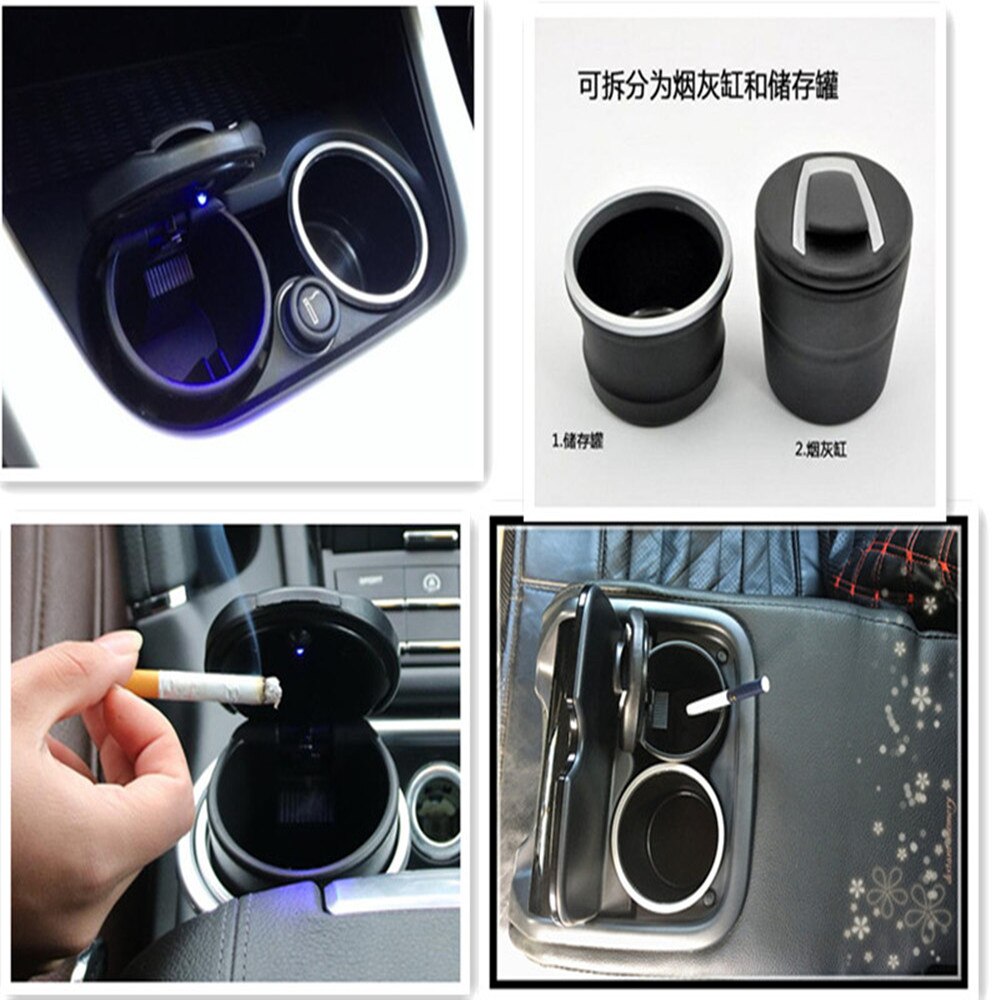 Cendrier LED Portable de style pour voiture, adapté à Fiat 500X 500L 500 C 600 Albea Bravo 2 Croma 2 DS 3 4 5 Doblo stilo panda