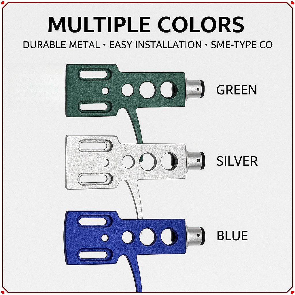 Universal HiFi DJ LP tocadiscos montaje en cubierta aleación de aluminio chapado en oro conector de 4 pines incluye cables-tres colores disponibles