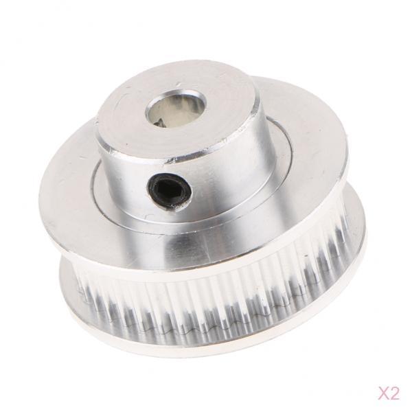 Aluminum Alloy 3D Printer GT2 Synchronous Wheel Timing Belt Pulley 5mm Bore 40 Teeth with 2mm Pitch 2PCS