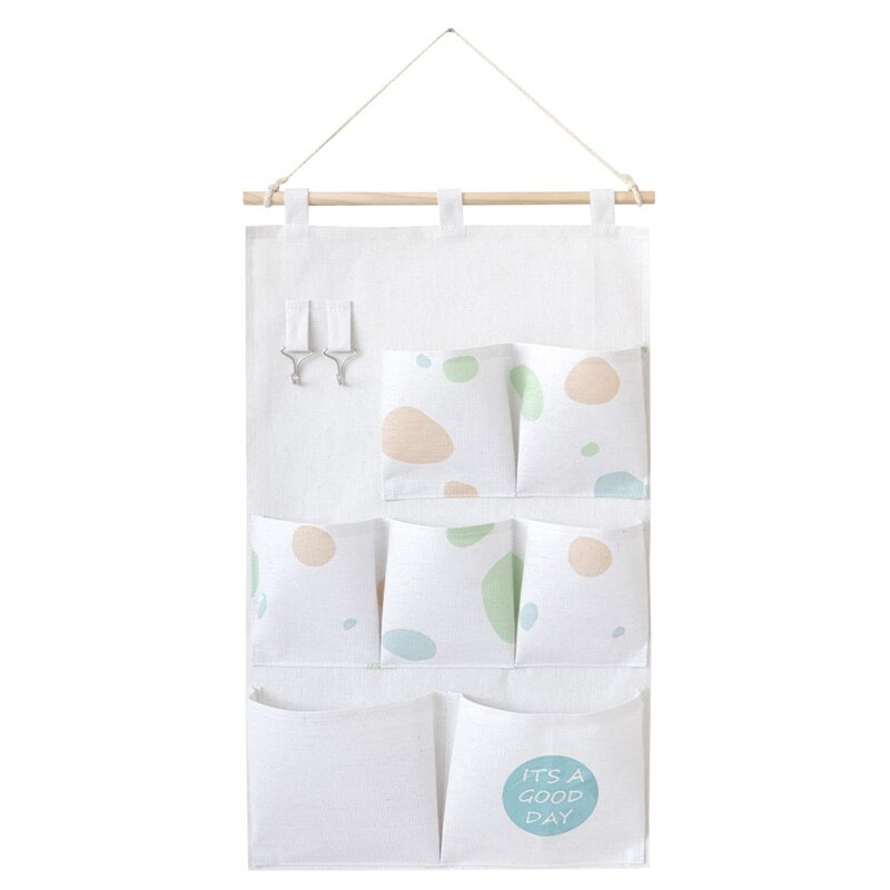 Hanging Storage Bag Durable Pocket Organizer Hanging Wardrobe Organizer Foldable Hanging Bag for Sundries Cosmetics: 7Pokets Style1