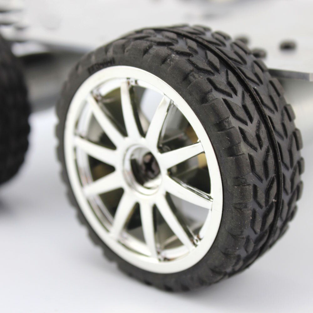 25 type aluminum alloy four-wheel drive car tracking car robot 4 drive 4WD smart car chassis